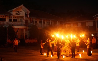 Sambut Anggota Baru, Ambalan Pangeran Diponegoro – R.A. Kartini SMK Penda 3 Jatipuro Gelar Perkemahan Penerimaan Penegak Tamu 2026